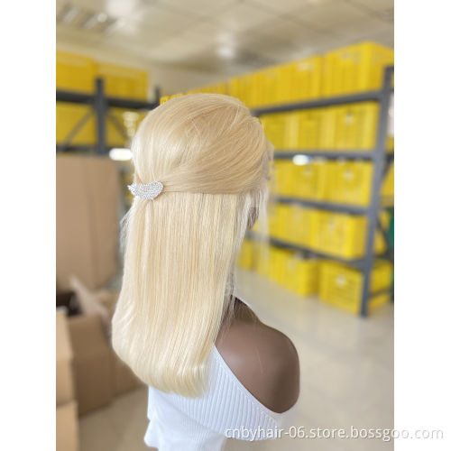 Wholesale 1b/613 Virgin Hair Short Bob Wig, Good Quality Brazilian Remy Hair 13*4 Lace Front Bob Wigs 9A 10A Blonde